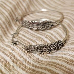 Lucky Brand Jewelry - Lucky brand feather hoops Lucky Brand Jewelry - Lucky brand feather hoops